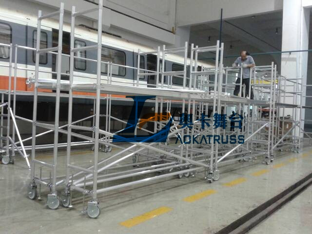 subway operation of scaffolding